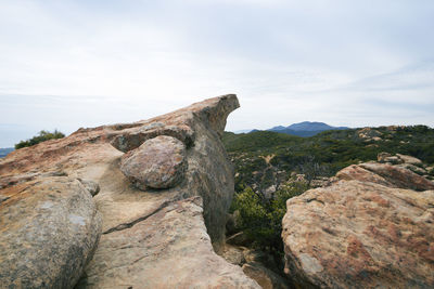 Scenic view of mountain against sky