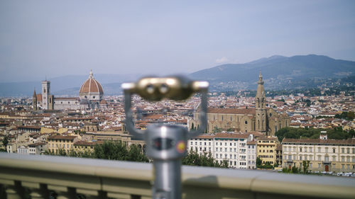 Cityscape against clear sky