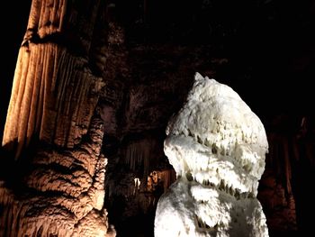 Low angle view of statue in cave