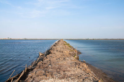 Scenic view of sea against sky.