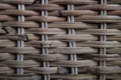 Full frame shot of rattan basket