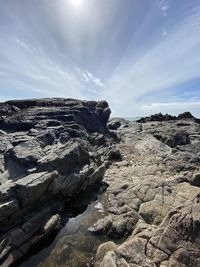 Rock formations against sky