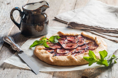 Close-up of food on cutting board