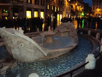 Illuminated city at night