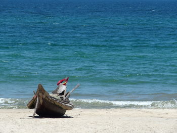 View of boats in sea