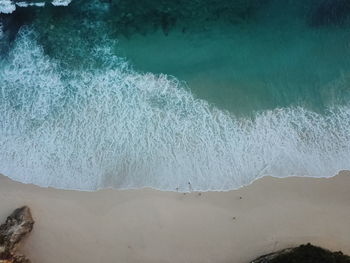 Scenic view of sea and mountains