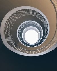 Low angle view of spiral staircase