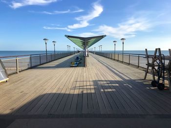 Scenic view of pier against sky