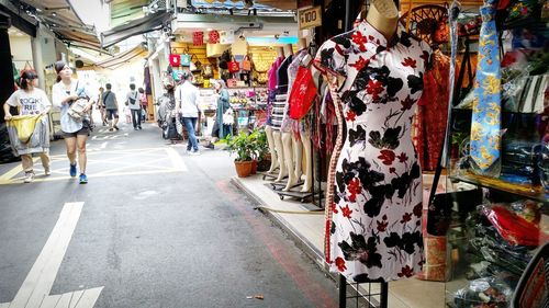 View of market stall