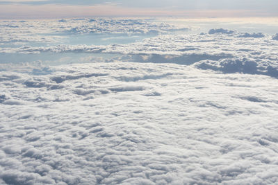 Aerial view of cloudscape during sunset