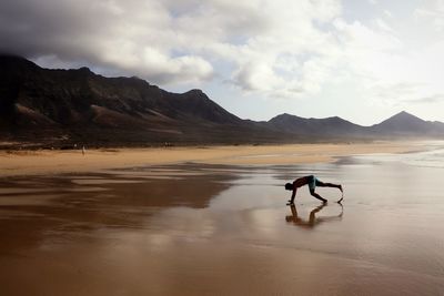 Reflections on the beach