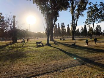 Scenic view of park against sky