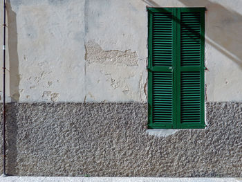 Close-up of window on wall