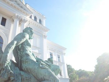 Low angle view of statue of historical building