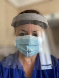 Portrait of man wearing mask