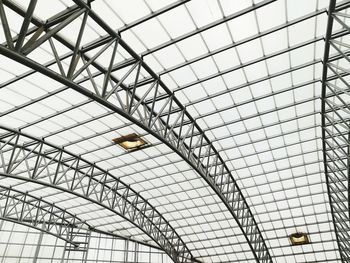 Low angle view of ceiling at railroad station