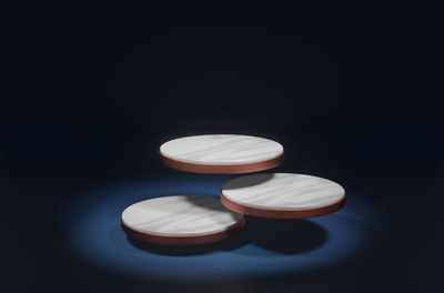 Close-up of electric lamp against black background