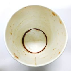 Directly above shot of drink in glass