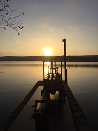 Scenic view of sunset over sea