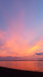 View of sea at sunset