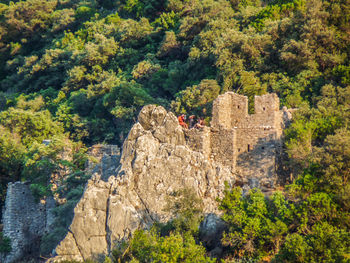 Scenic view of rock formations