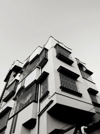 Low angle view of building against clear sky