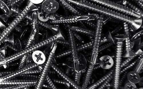 Close-up of rusty nails