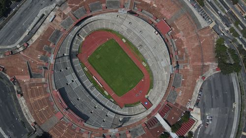 High angle view of stadium 