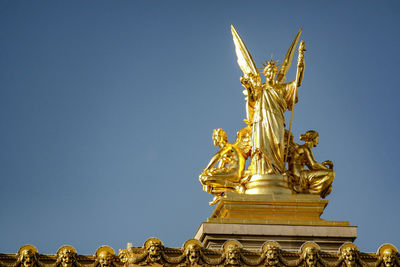 Low angle view of angel statue