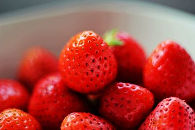 Macro photography, close-up of strawberries