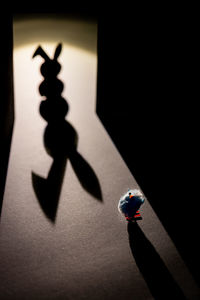 Close-up of figurine on table