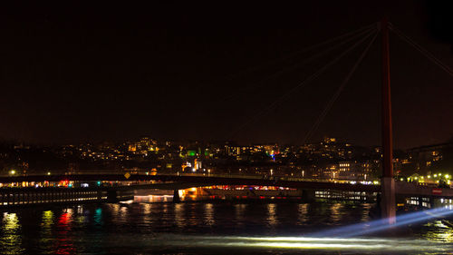 Illuminated city at night