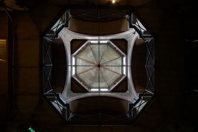 Low angle view of illuminated building