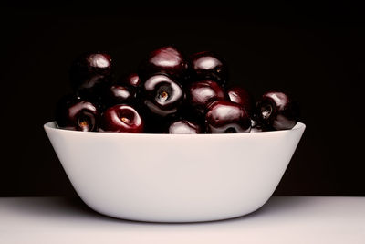 Close-up of fruits served on table