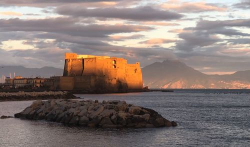 Panoramic view of castel ovo napoli