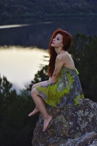 Full length of woman standing outdoors