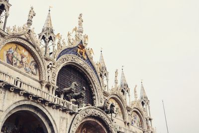 Low angle view of cathedral against clear sky