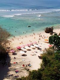 Tourists on beach