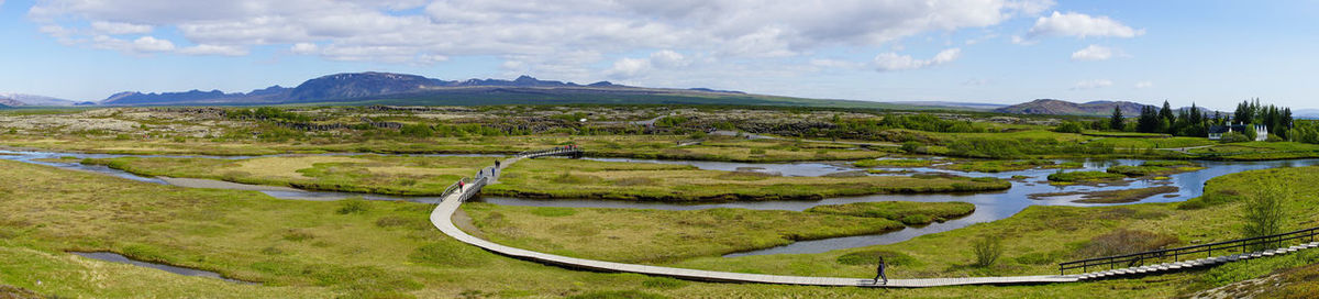 Panoramic view of thingvellir national park