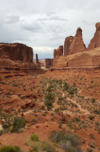 Rock formations on landscape