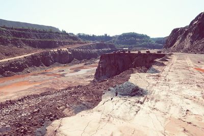 Scenic view of landscape against clear sky