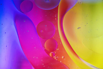 Full frame shot of multi colored bubbles