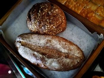 Close-up of bread in plate