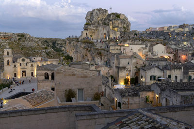 View of old town against sky