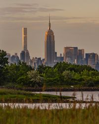View of buildings in city at waterfront