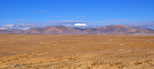 Scenic view of desert against sky