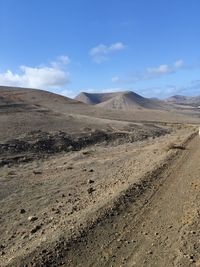 Scenic view of desert against sky