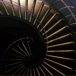 Directly below shot of spiral staircase