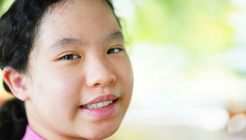 Close-up of young woman