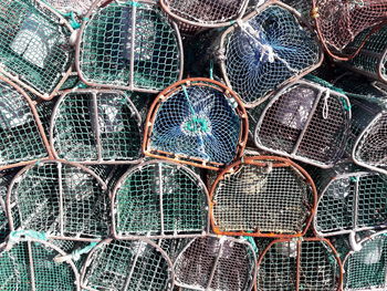 Full frame shot of fishing net